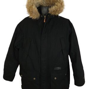 Ecko Unltd Function Heavy Parka Jacket Vintage Y2K Coyote Fur Hood Mens Medium